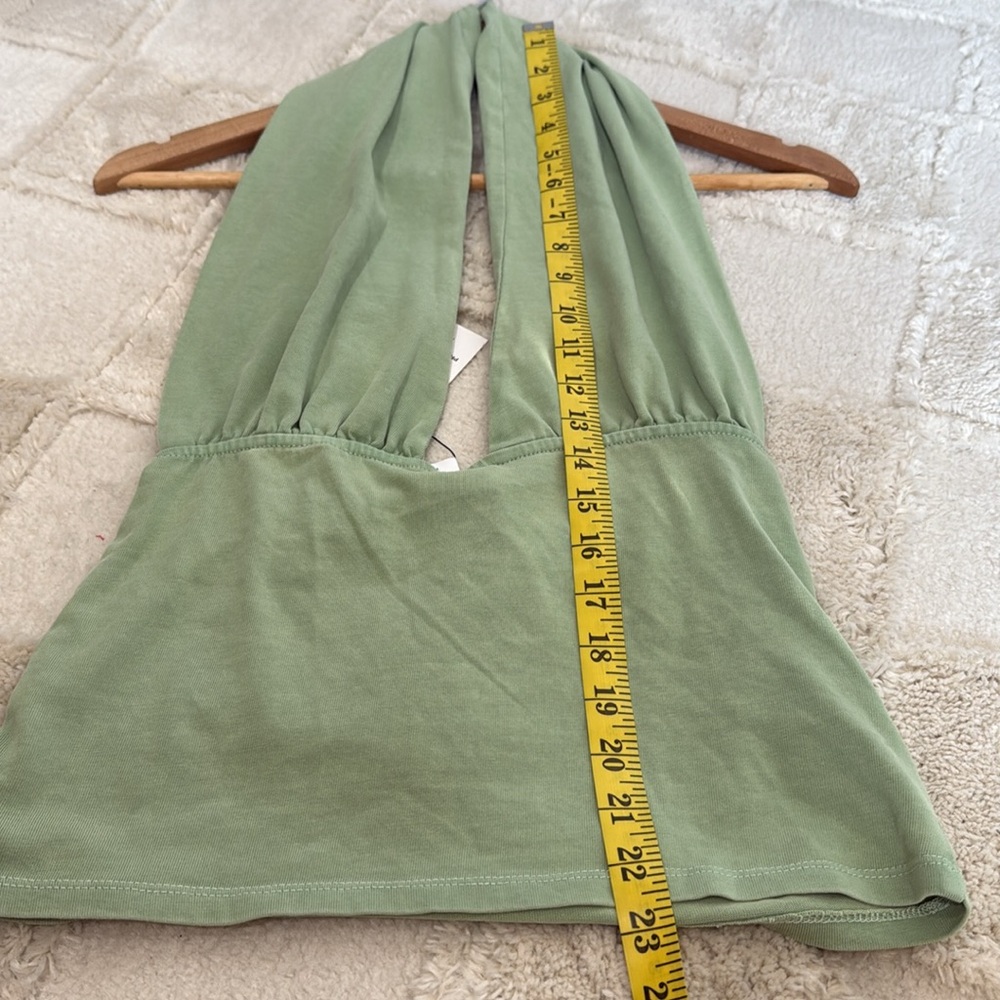 ZARA Special Edition Large  PANTONE  WASHED EFFECT CROP HALTER TOP - Picture 9 of 13